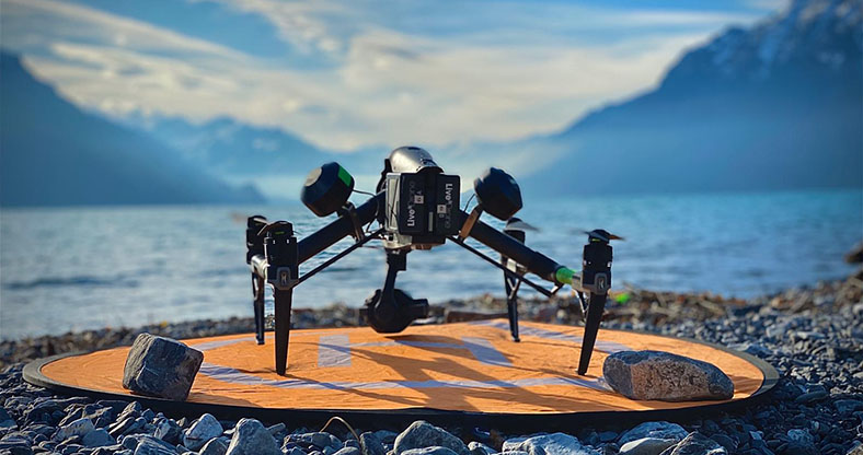 Inspire posé devant un lac 